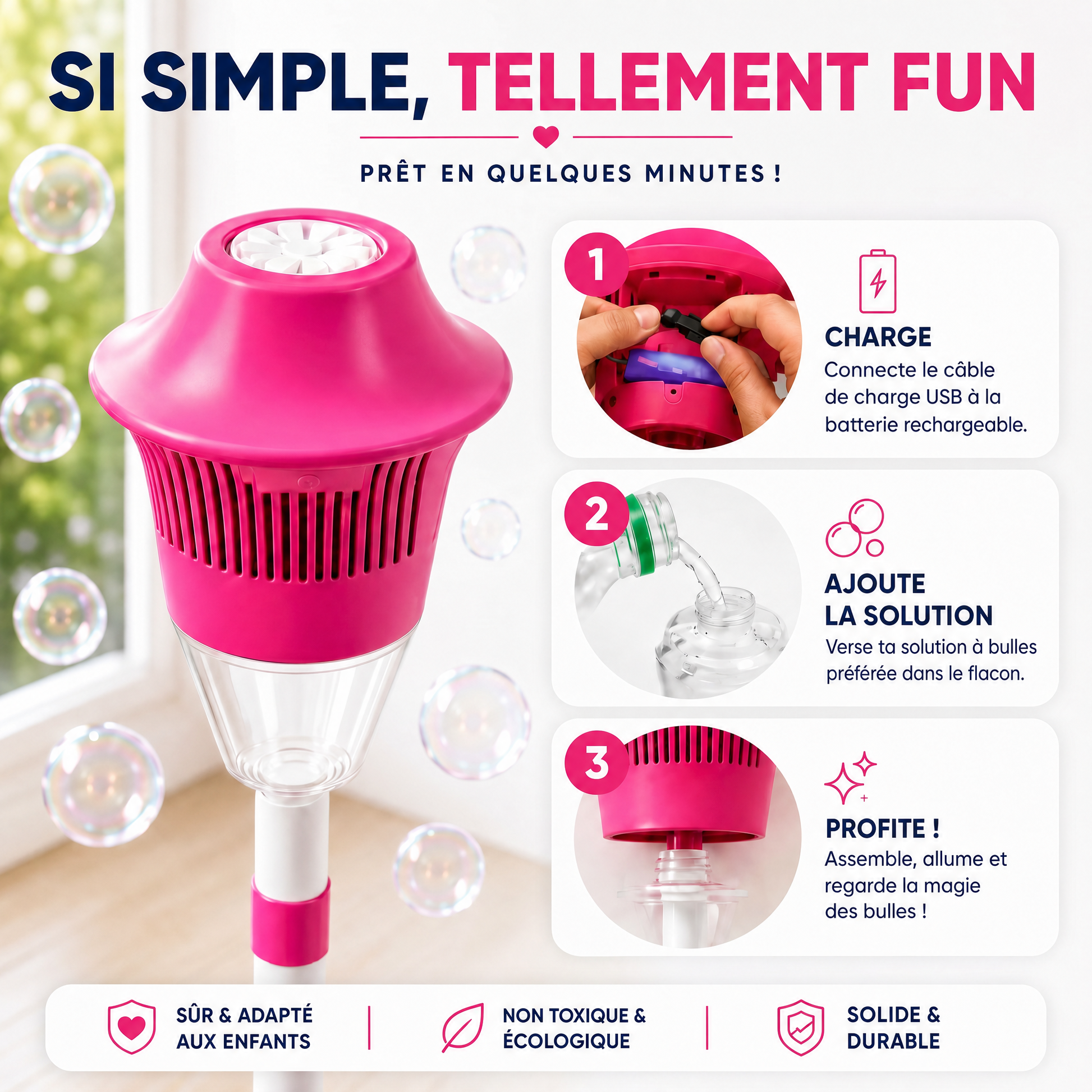 WavooJet — machine à bulles pour enfants